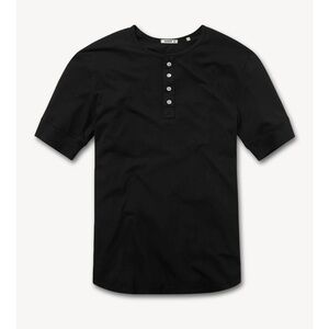 Buck Mason Black Henley XL